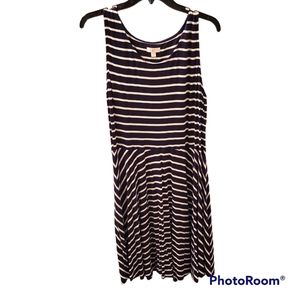 Charming Charlie Women's Sleeveless Striped Dress, XL